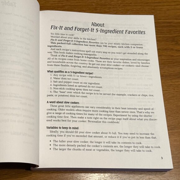 Fix-It and Forget-It 5-Ingredient Favorites Comforting Slow-Cooker Cookbook - Picture 5 of 7